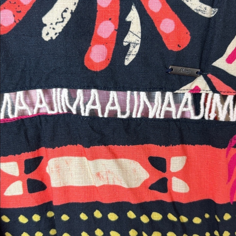 Maaji Pink and Black Patterned Button Down Blouse - M - Picture 7 of 7